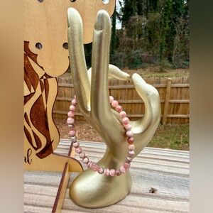 Pink Argentinian Rhodochrosite Sacred Love Stone Gemstone Bracelet